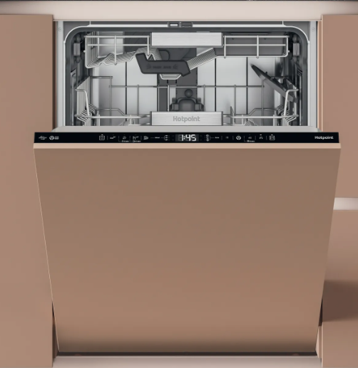 Dishwasher - Black Control Panel with Sliding Door Hinge Kit - B Rated