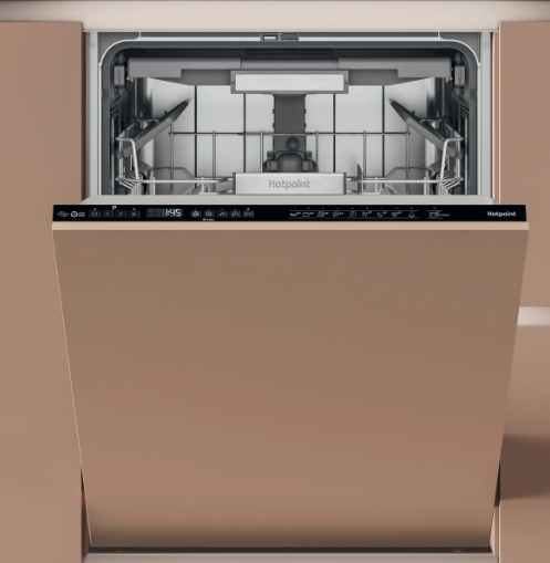 Hotpoint H7IHP42LUK Fully Integrated Full Size Dishwasher - Black Control Panel with Fixed Door Hinge Kit - C Rated