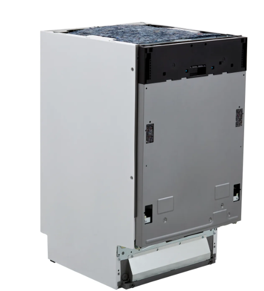 Beko DIS15020 Fully Integrated Slimline Dishwasher - Black Control Panel with Fixed Door Hinge Kit - E Rated
