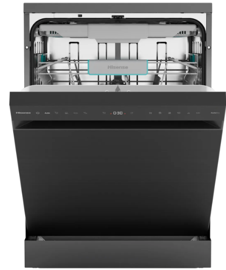 Hisense HS663A90BXUK Full Size Dishwasher - Black - A Rated