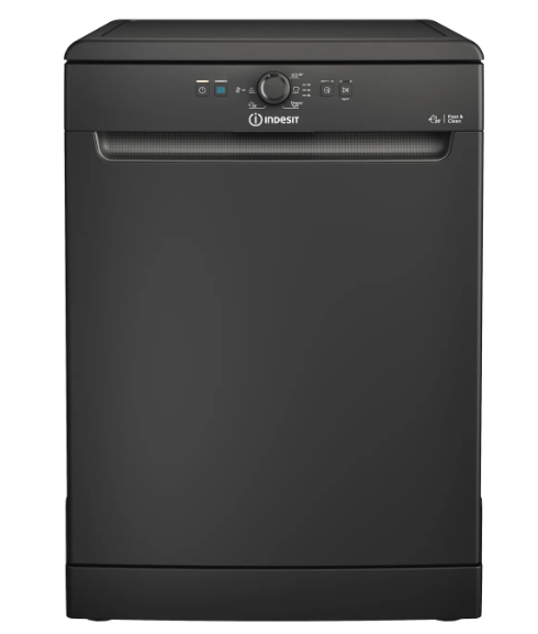 Indesit D2FHK26BUK Full Size Dishwasher - Black - E Rated